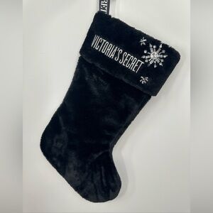NEW Stocking 18.5” Plush Victoria’s Secret Black With Rhinestones